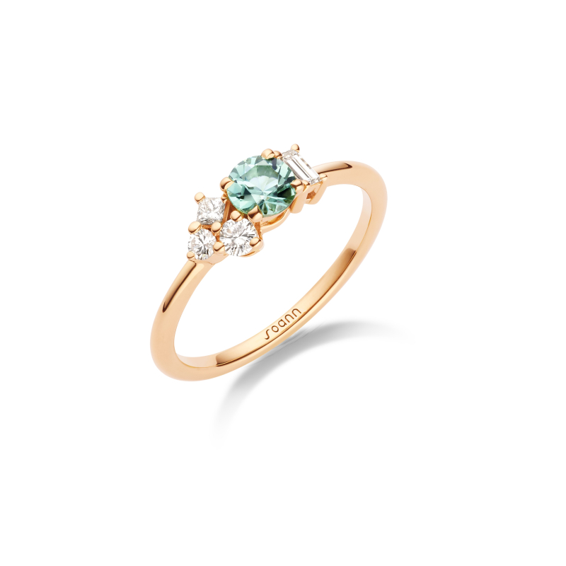 Solitaire Valériane Éclat tourmaline