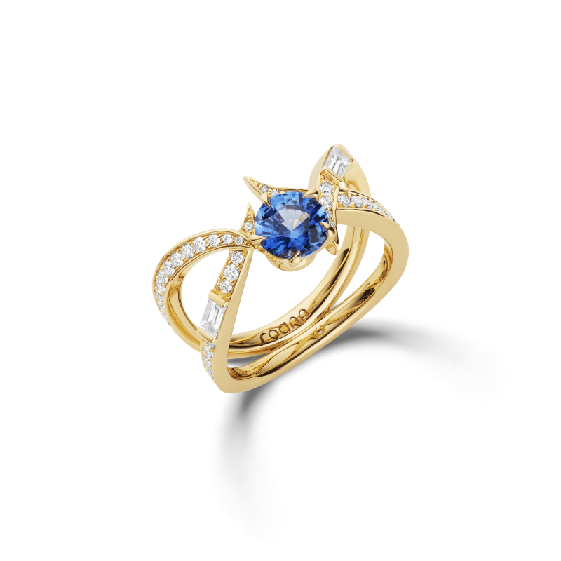 Bague Méandre Naïade saphir