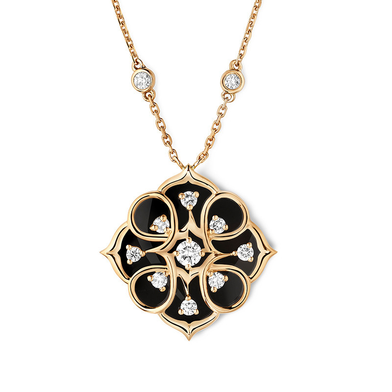 Collier méandre onyx