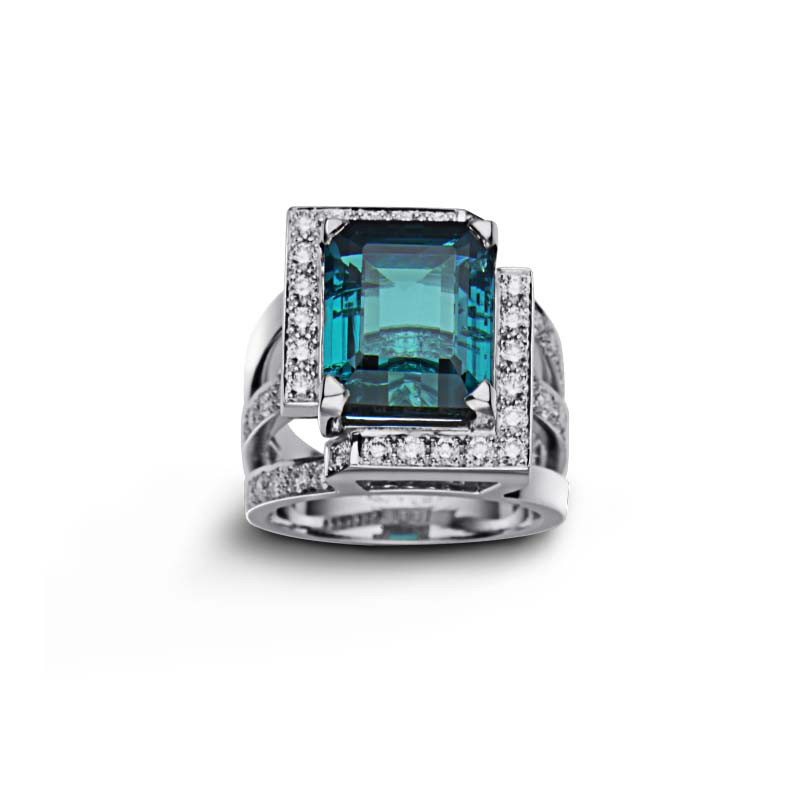 Bague Épure indigolite