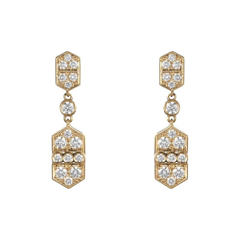 Boucles d'oreilles Art déco mini
