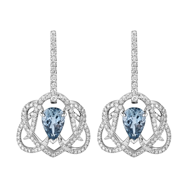 Boucles d'oreilles Méandre marine