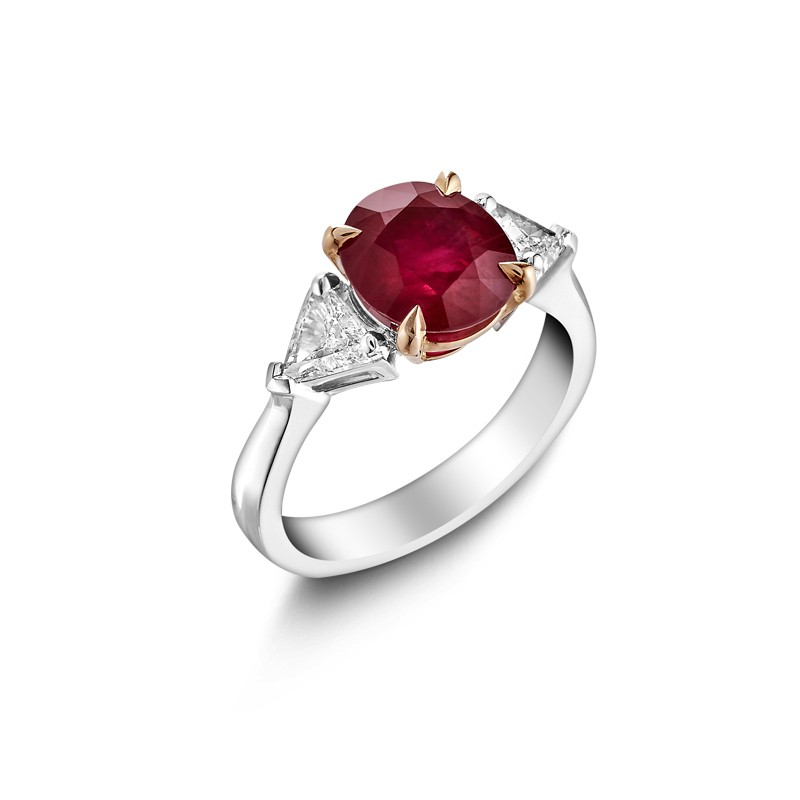 Bague rubis Corner